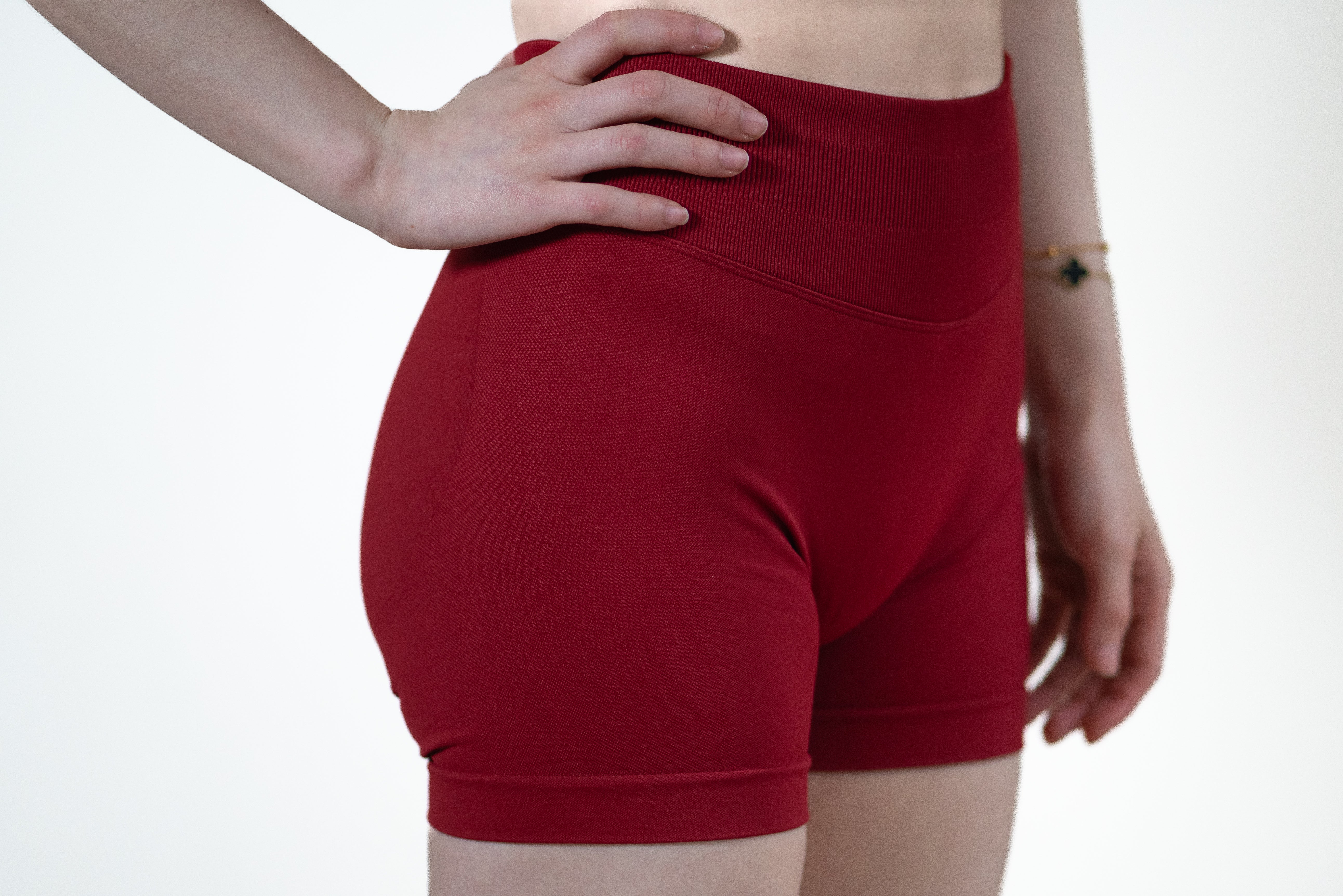 CRIMSON RED COMPRESSION SHORTS