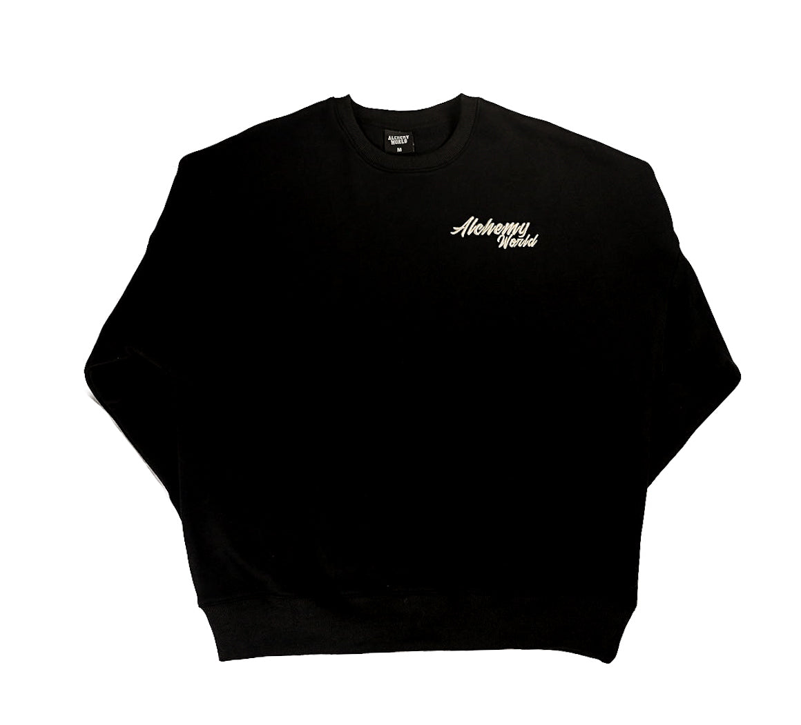 CLASSIC EMBROIDERED CREWNECK BLACK