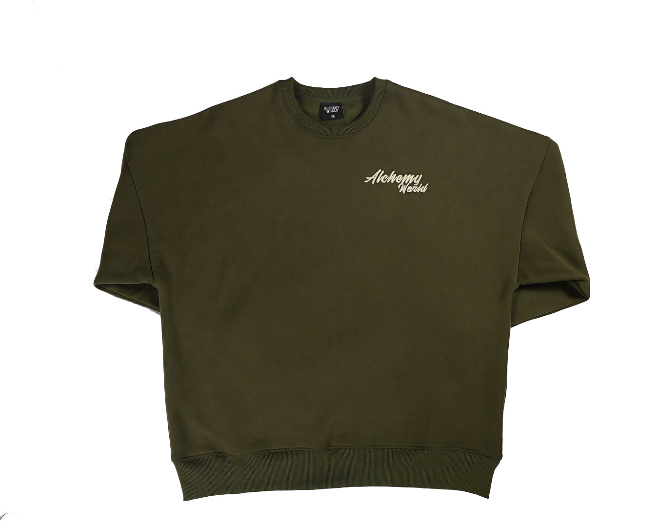 CLASSIC EMBROIDERED CREWNECK MILITARY GREEN