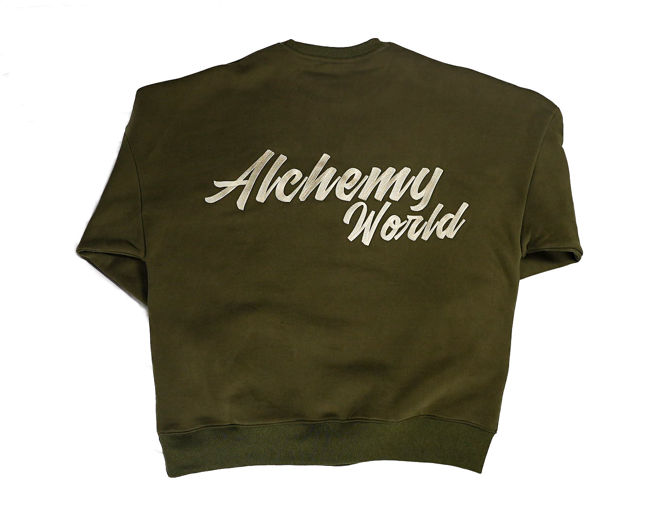 CLASSIC EMBROIDERED CREWNECK MILITARY GREEN
