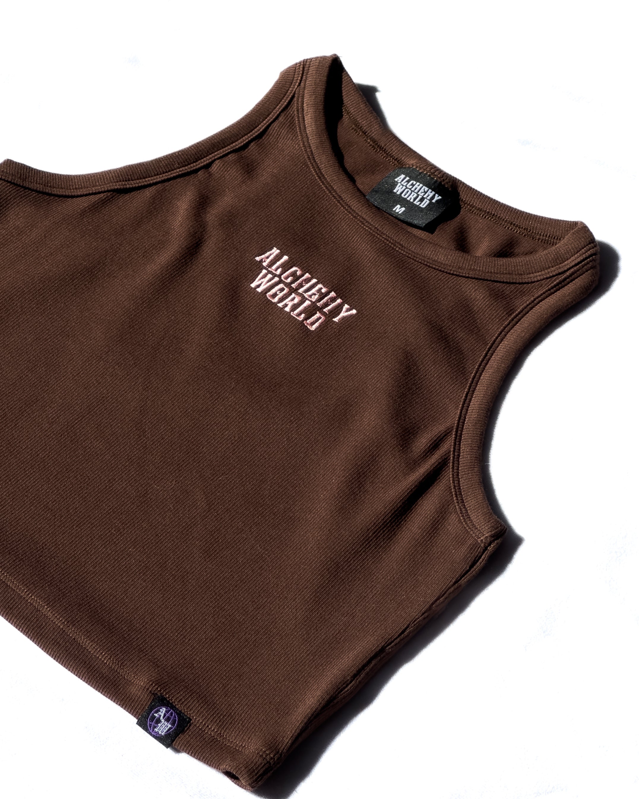 CHOCOLATE CROP TANK TOP