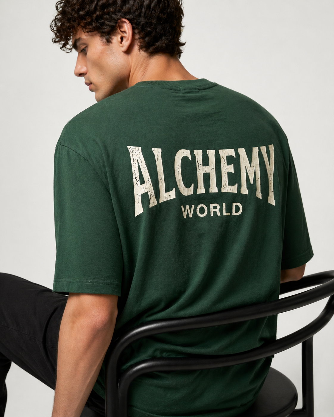 Legacy Oversized Tee – Forest Green / Vintage White