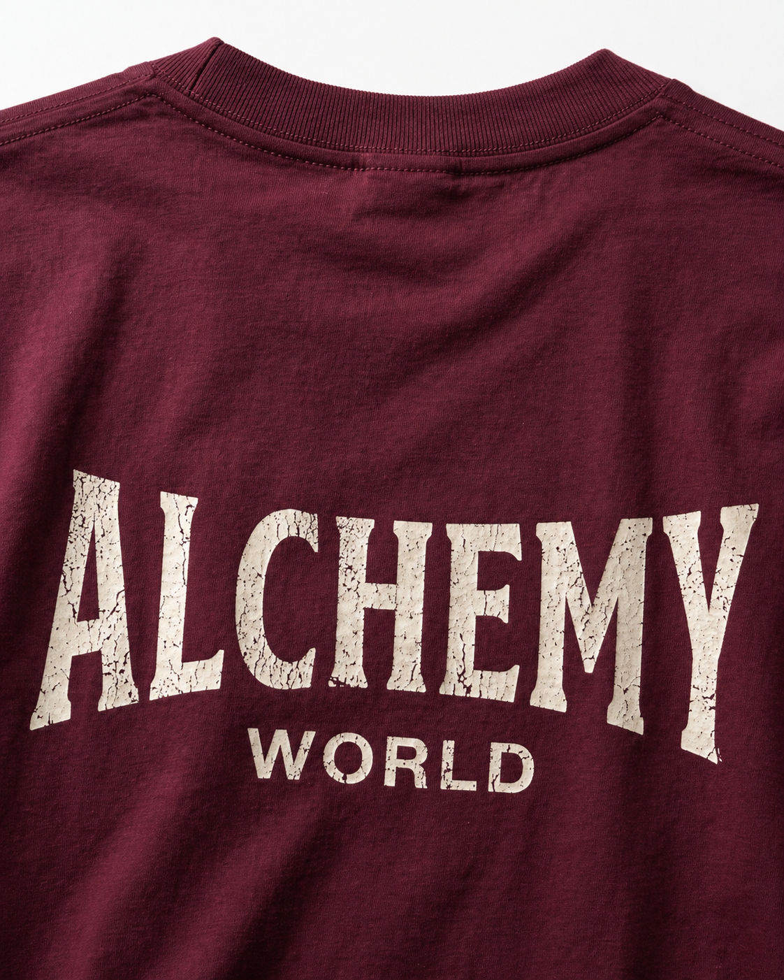 Legacy Oversized Tee – Burgundy / Vintage White
