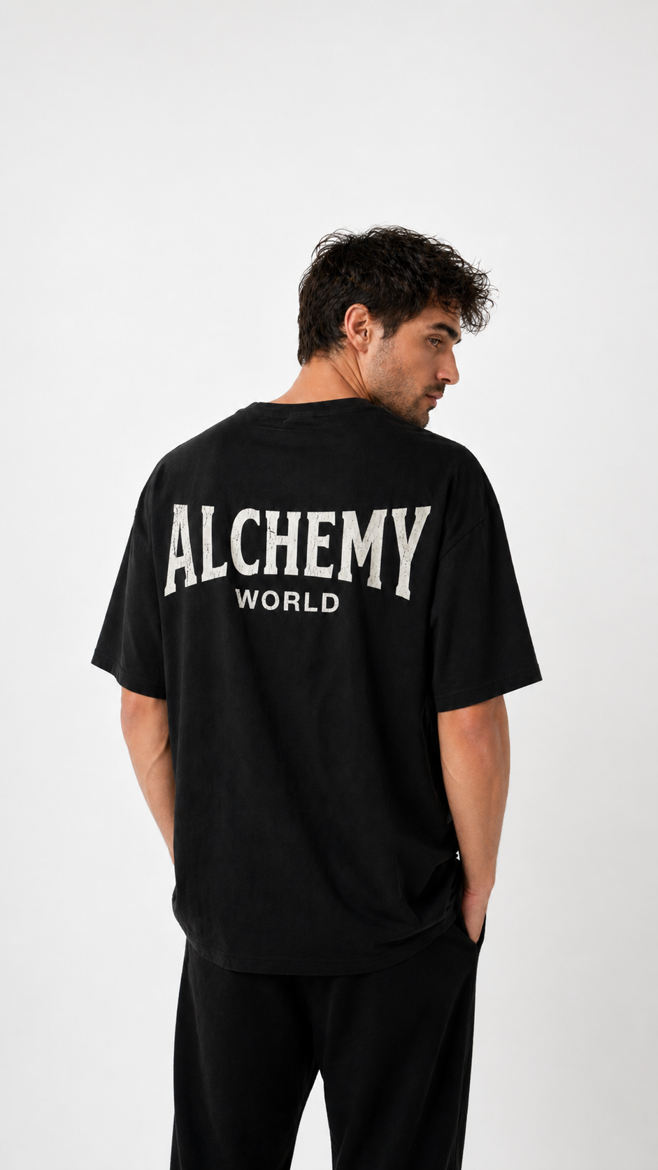 Legacy Oversized Tee – Black / Vintage White