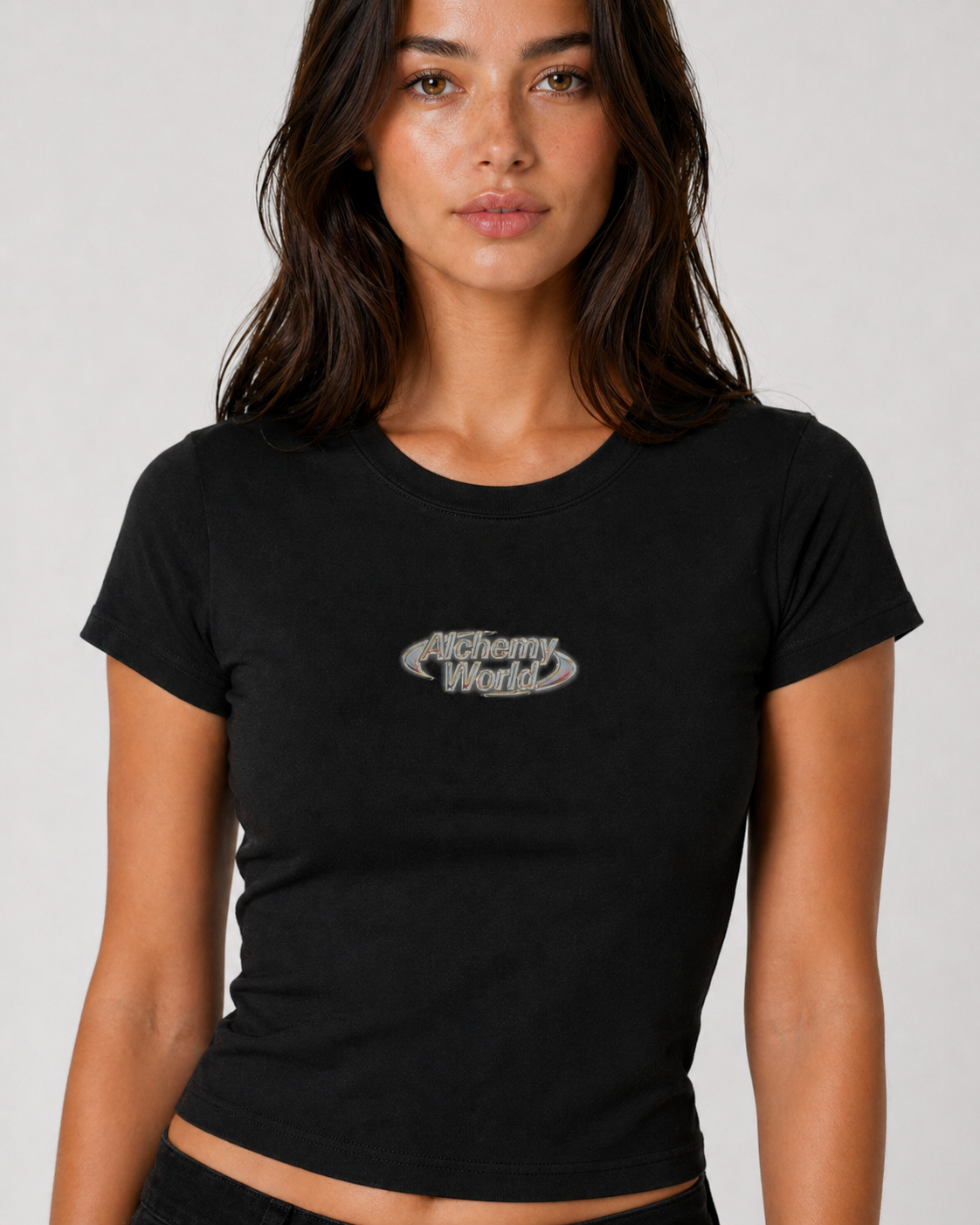 Pretty Girls Baby Tee – Black