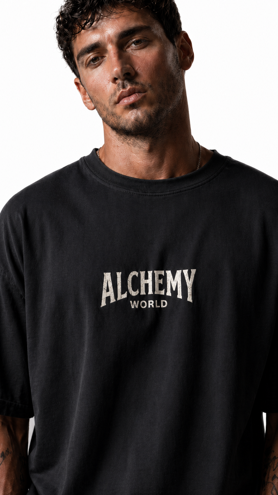 Legacy Oversized Tee – Black / Vintage White