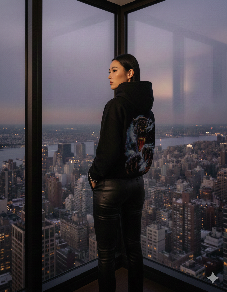 Walk through hell Panther oversized hoodie