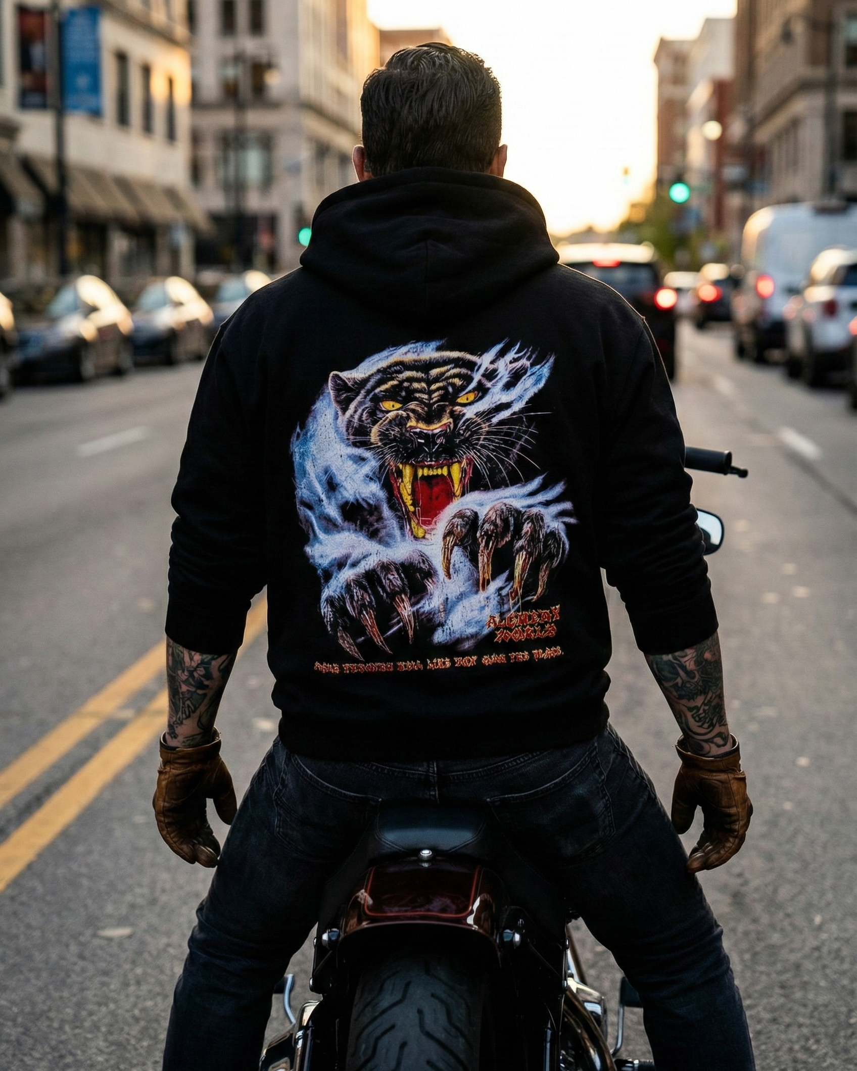 Walk through hell Panther oversized hoodie